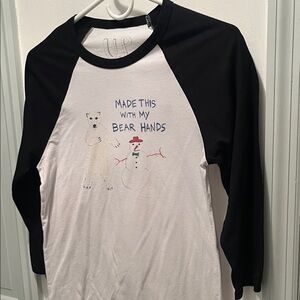 Playful Black and White Long Sleeve Tee